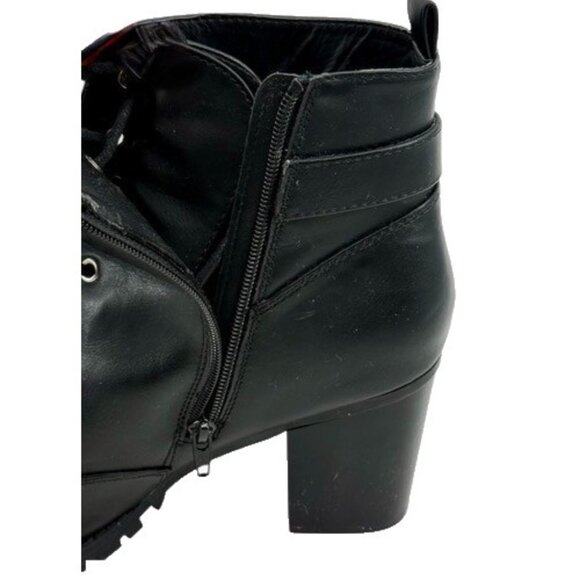 David Aaron Bootie Women's Size 9 Black Lauren 416-0616 Laces Front Side Zipper - Picture 9 of 12